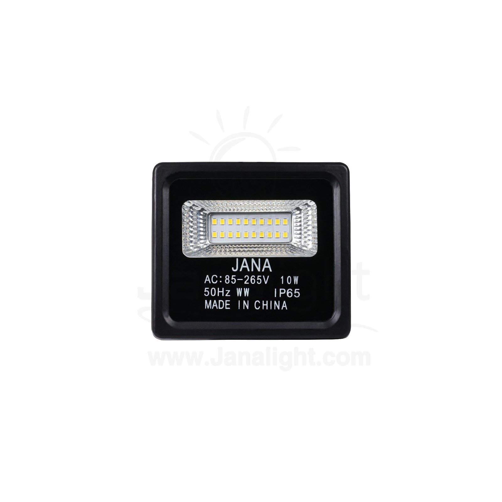 كشاف فلود لايت خارجي جنى لايت جسم اسود اضاءة وورم 10 W Outside Warm 10 Watt Flood light